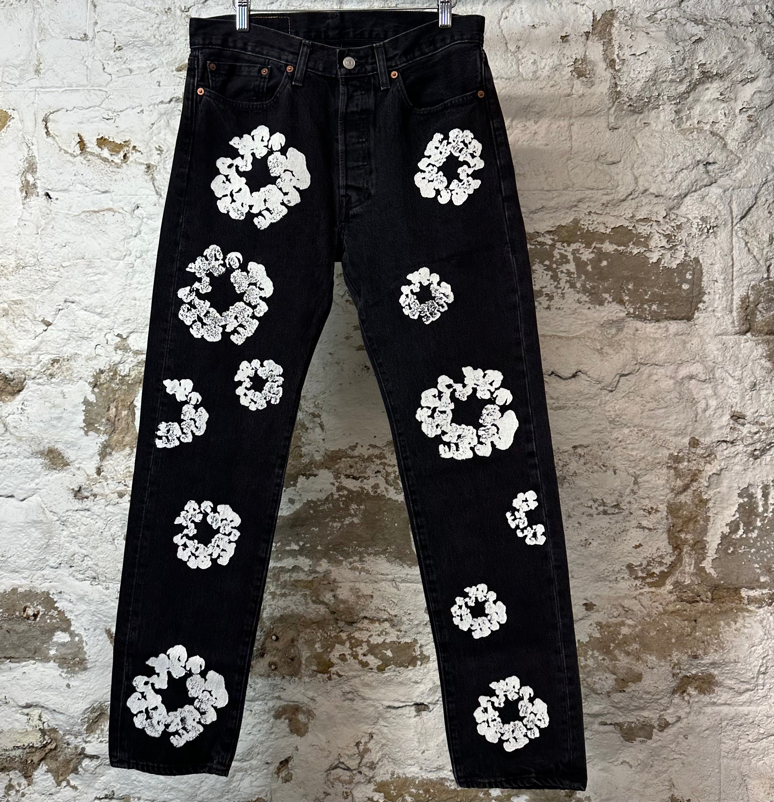 Denim Tears White CW Black Denim Jeans Sz 32