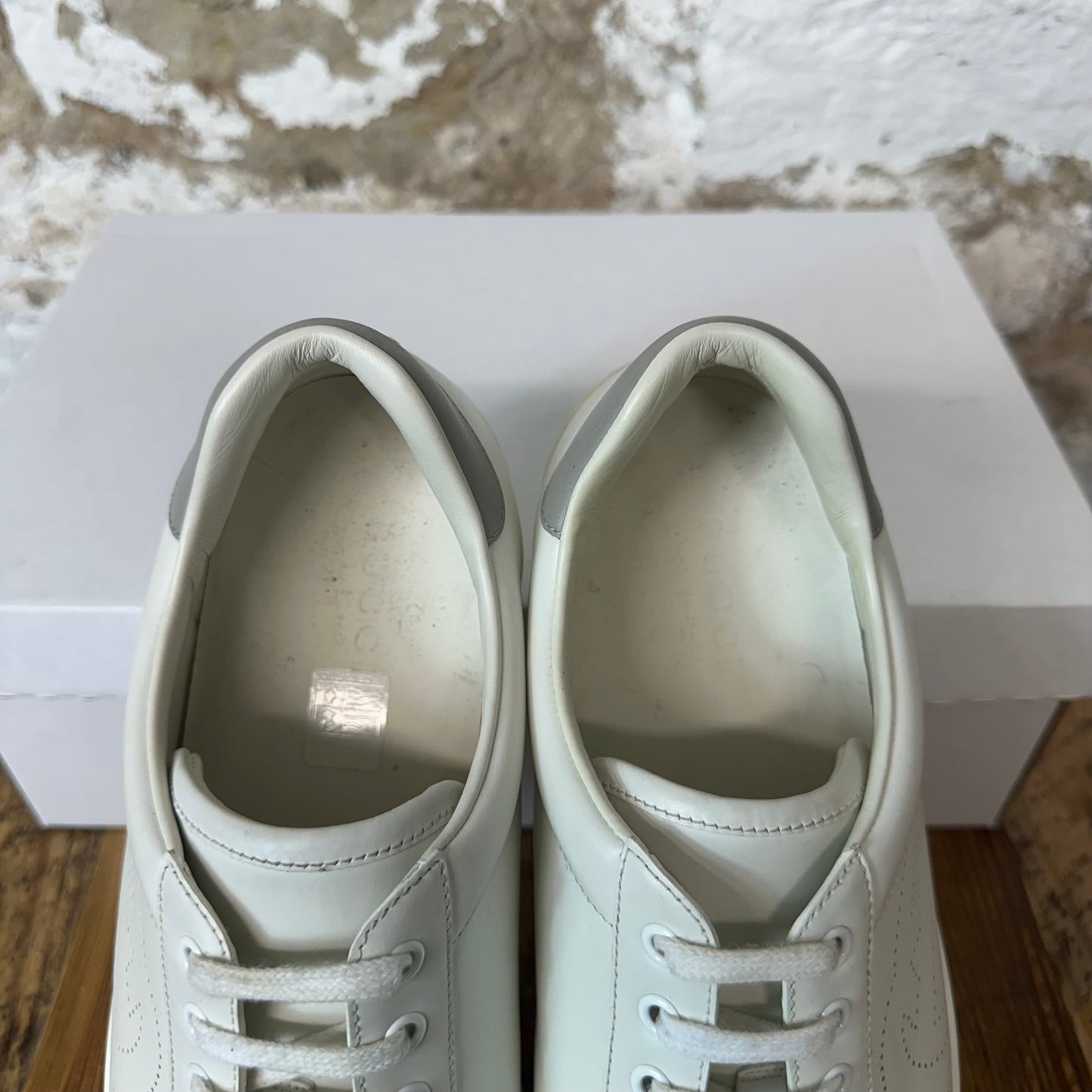 Gucci Interlocking GG White Ace Sneaker Sz 8
