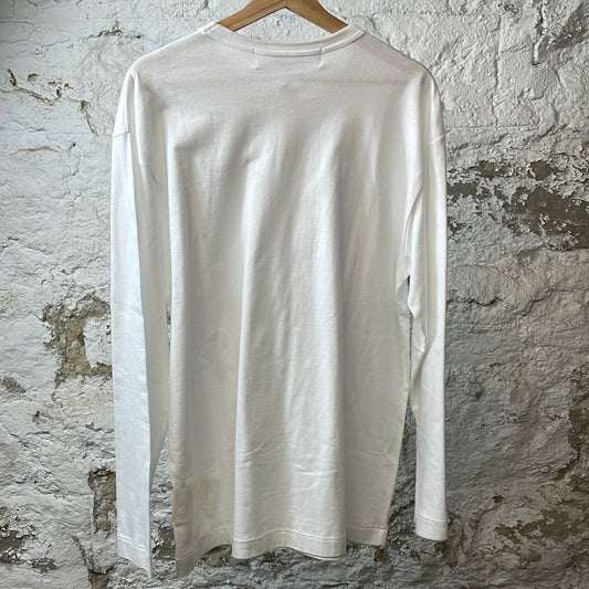 CDG Red Heart L/s White Sz XXL DS