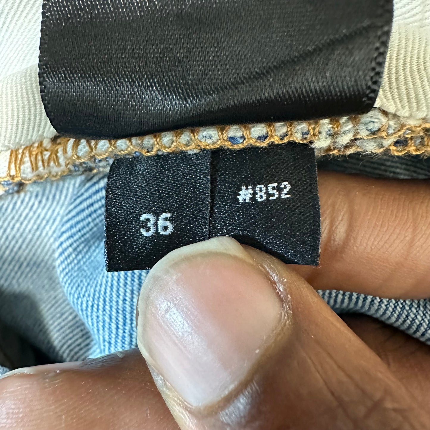 Amiri MX1 Cracked Pink Blue Denim Jeans Sz 36