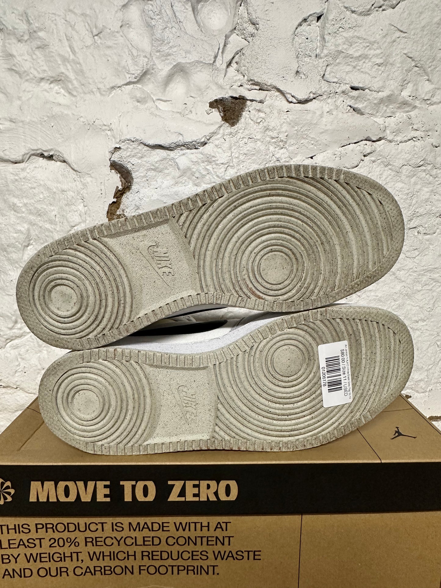 Air Jordan 1 AJKO White Black Grey Fog Sz 11