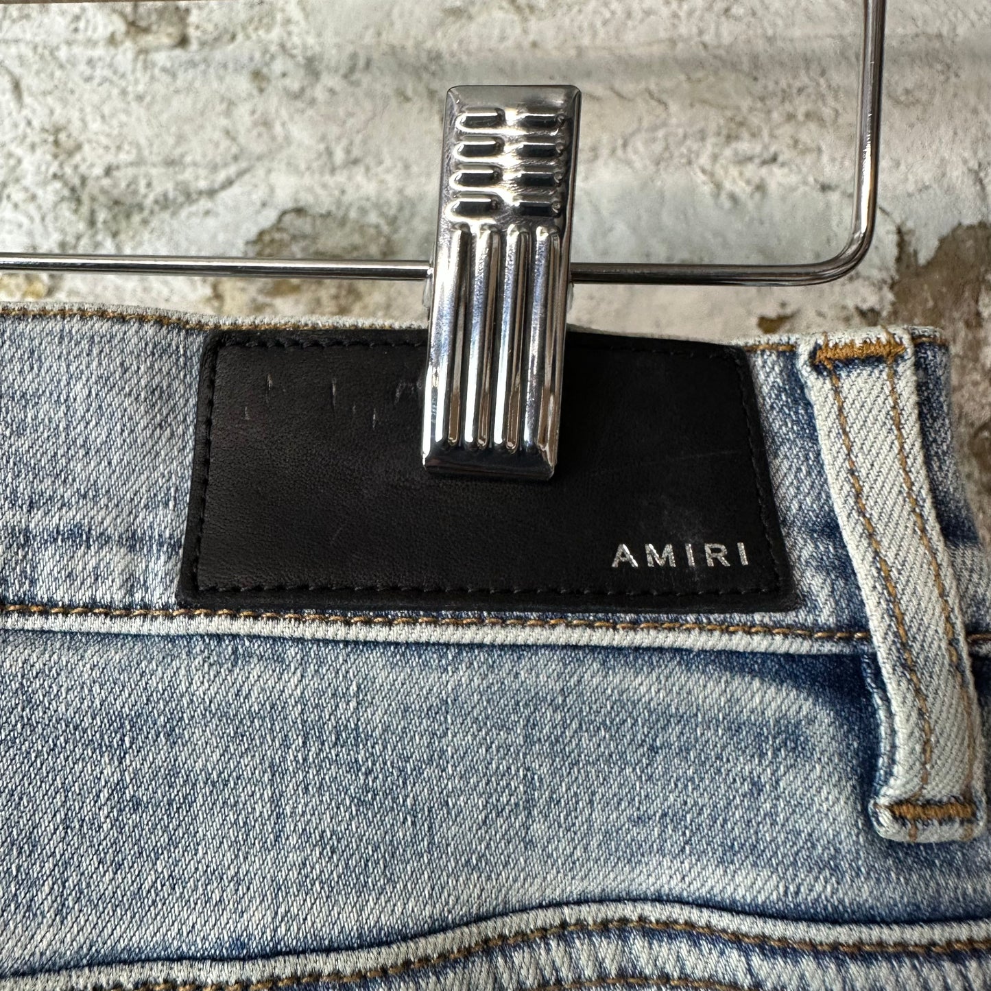 Amiri Crystal Thrasher Blue Denim Jeans Sz 31
