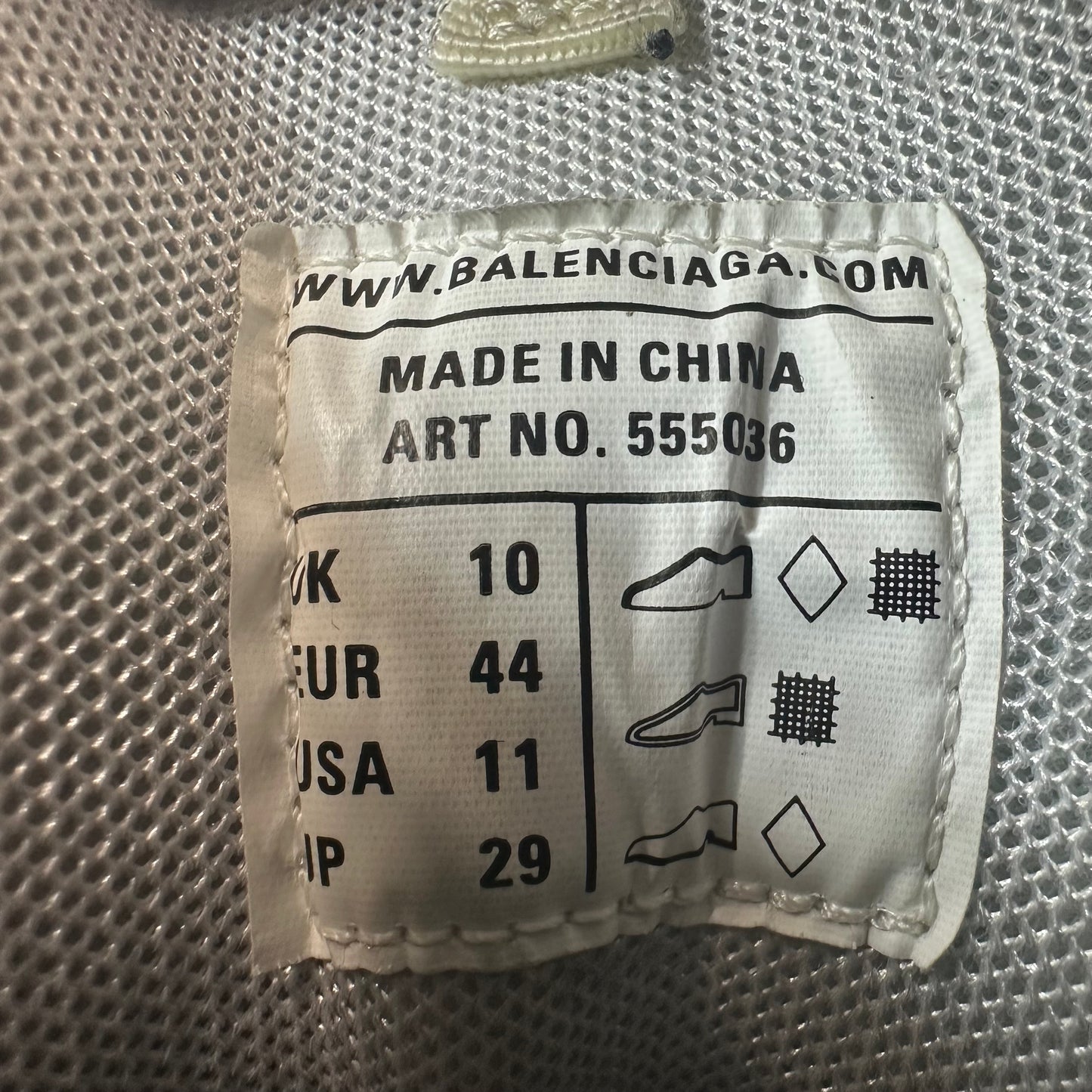 Balenciaga Track Runner Triple Grey LED Sneaker Sz 11 (44)