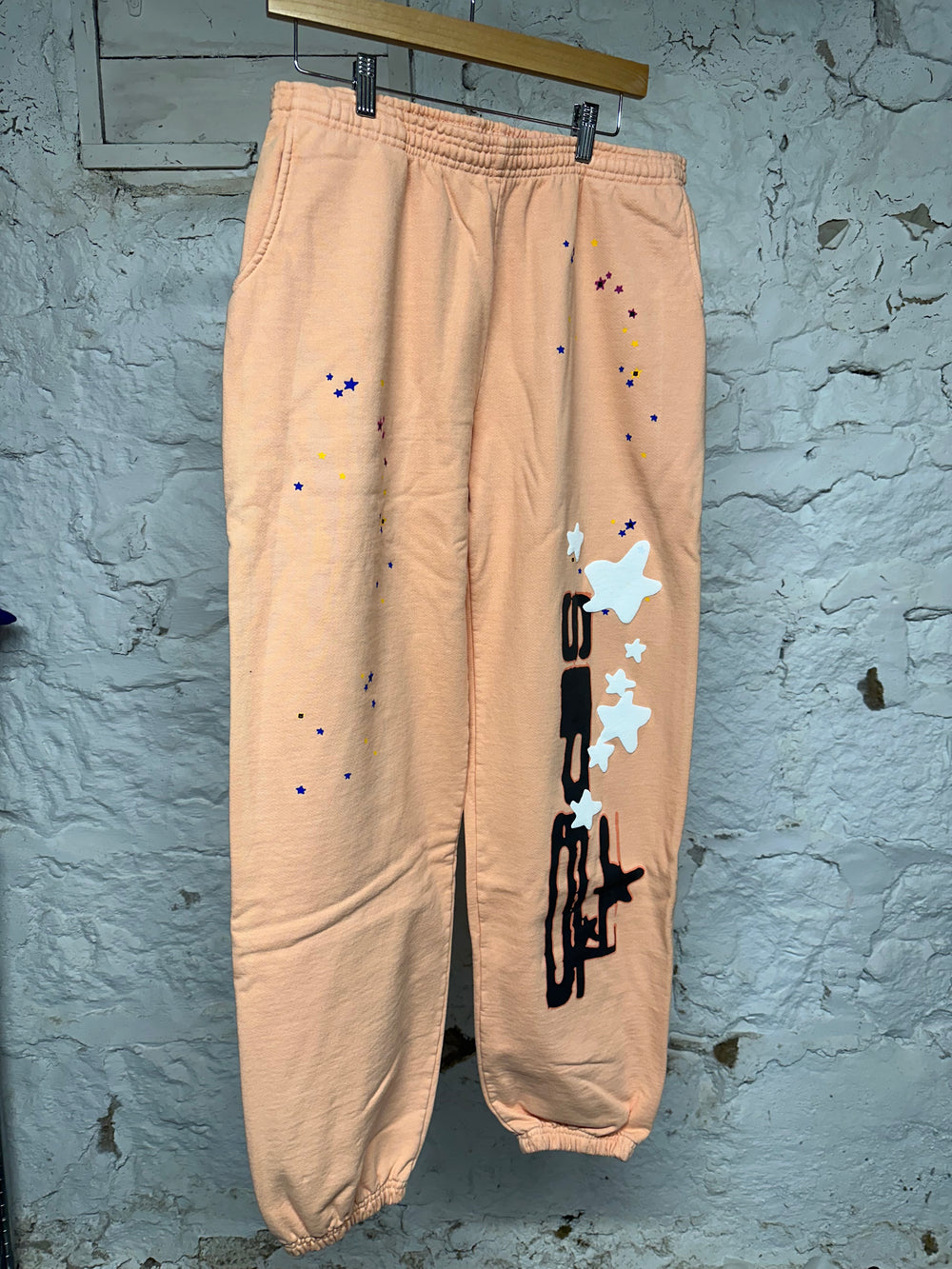 Sp5der Peach Sweatpants Sz L DS