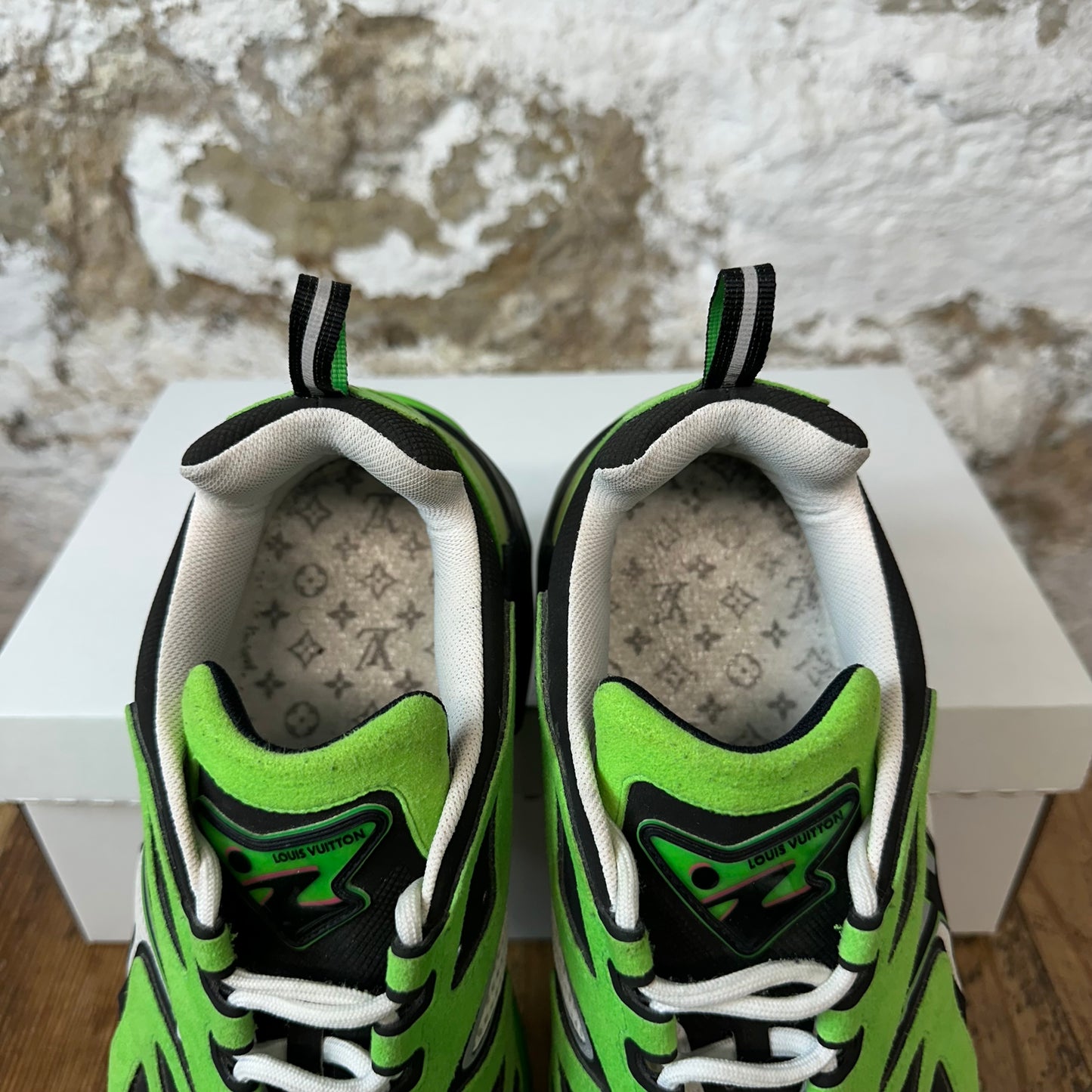 Louis Vuitton Green White Tactic Sneaker Sz 9.5 (8LV) No Box