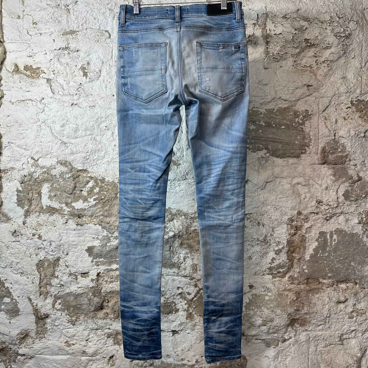 Amiri MX1 Sky Blue Cream Blue Denim Jeans Sz 28