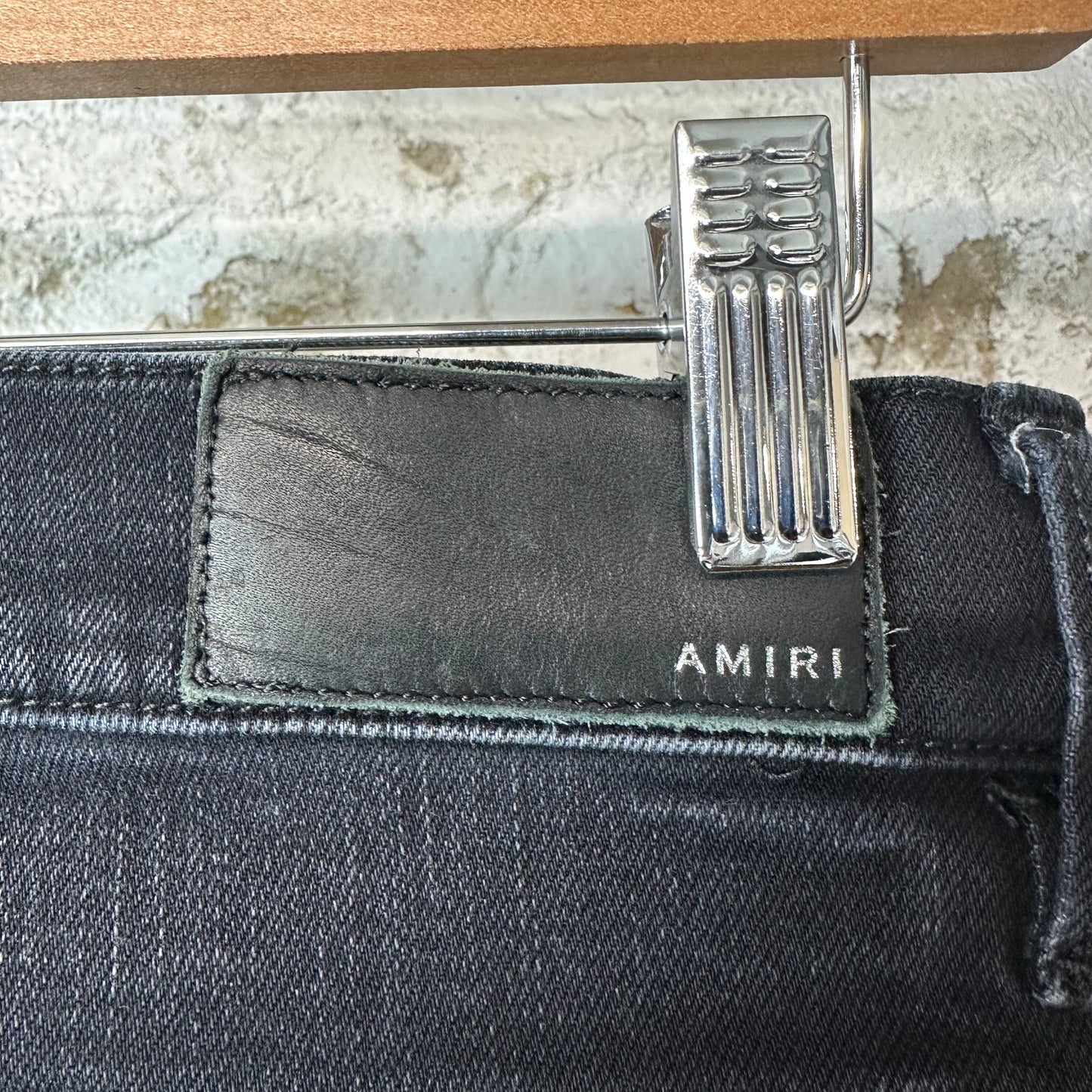 Amiri Plain Faded Black Denim Jeans Sz 28