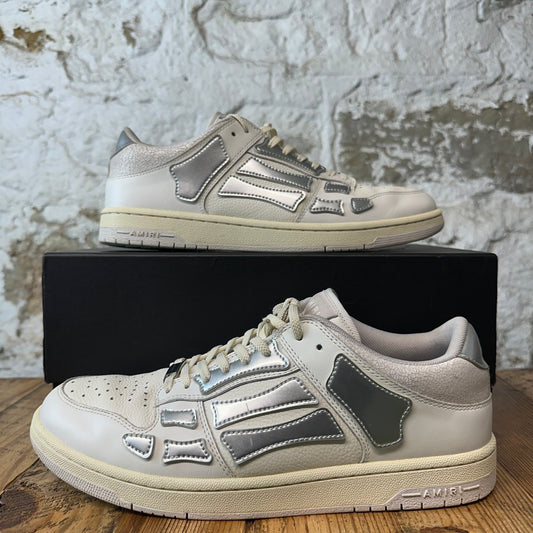 Amiri Silver Skeleton White Cream Sneaker Sz 12 (45)
