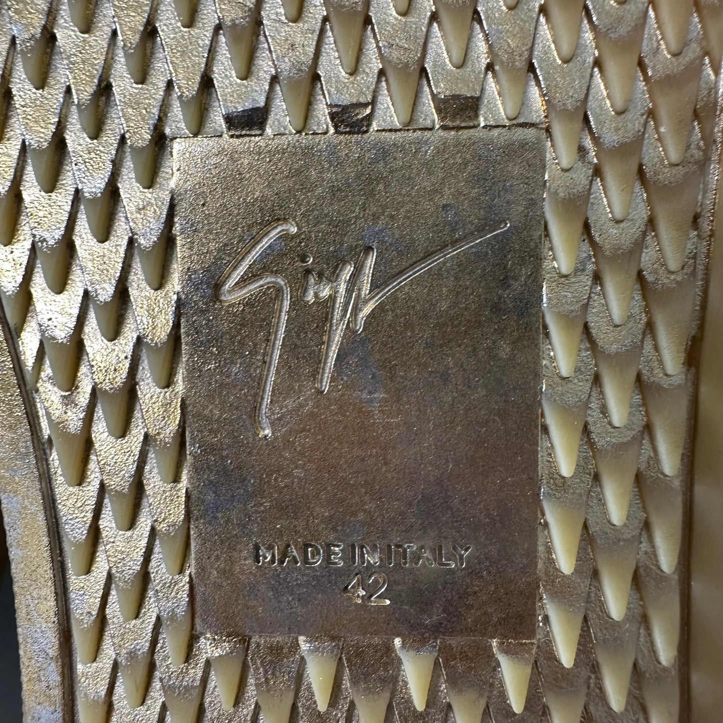 Giuseppe Zanotti High Black Gold Blabber Sneaker Sz 9 (42)
