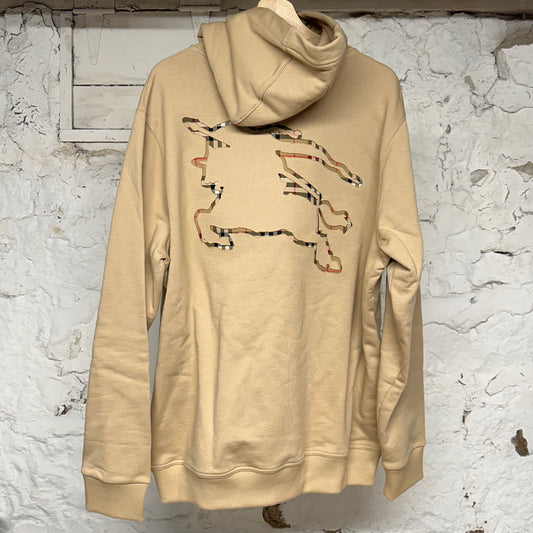 Burberry Tan Back Logo Hoodie Sz L