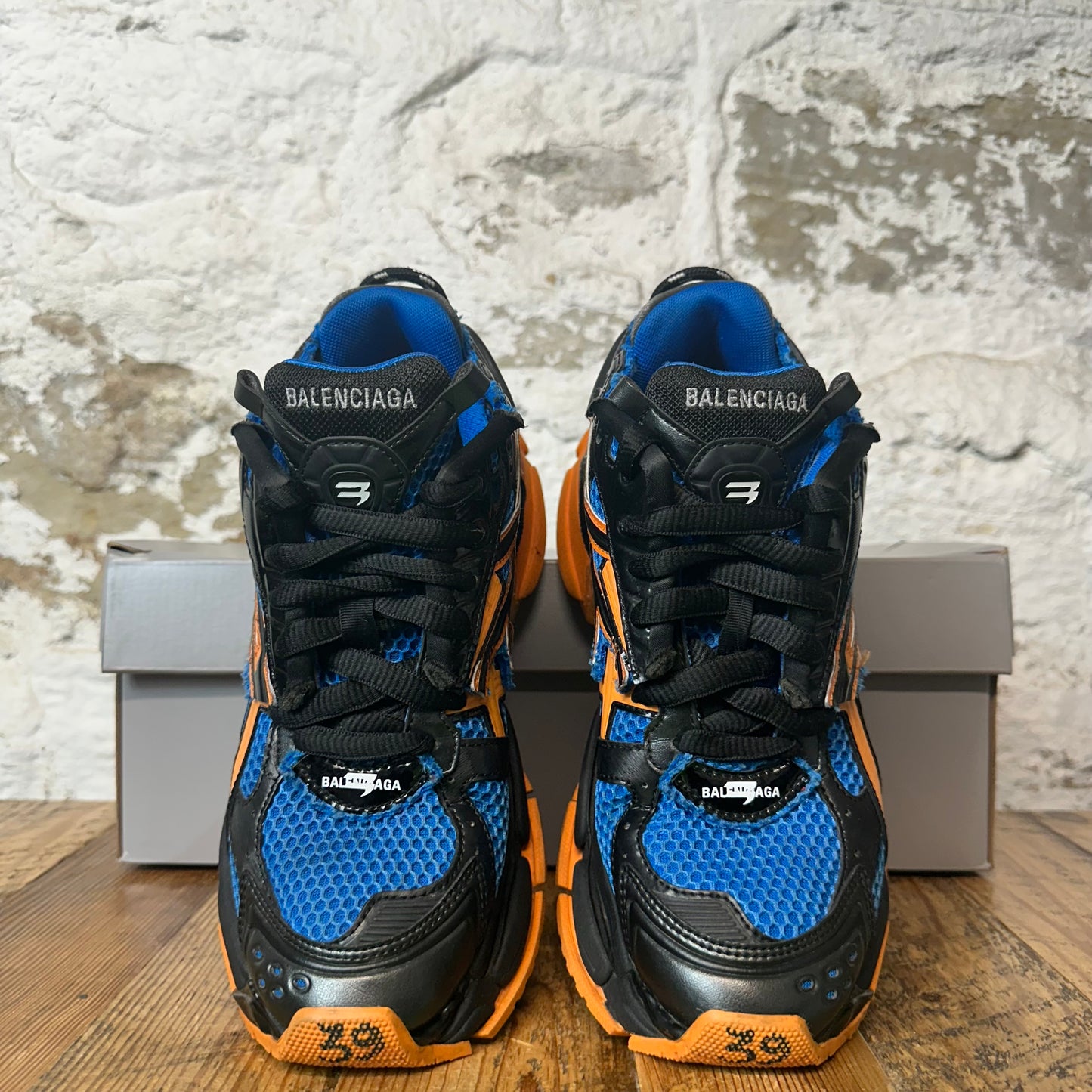Balenciaga Runner Black Orange Blue Sneaker Sz 6.5 (39)