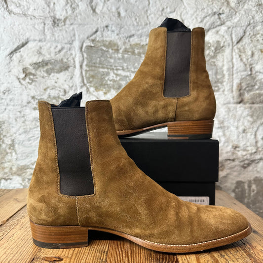 Saint Laurent Brown Suede Wyatt Boot Sz 9 (42)