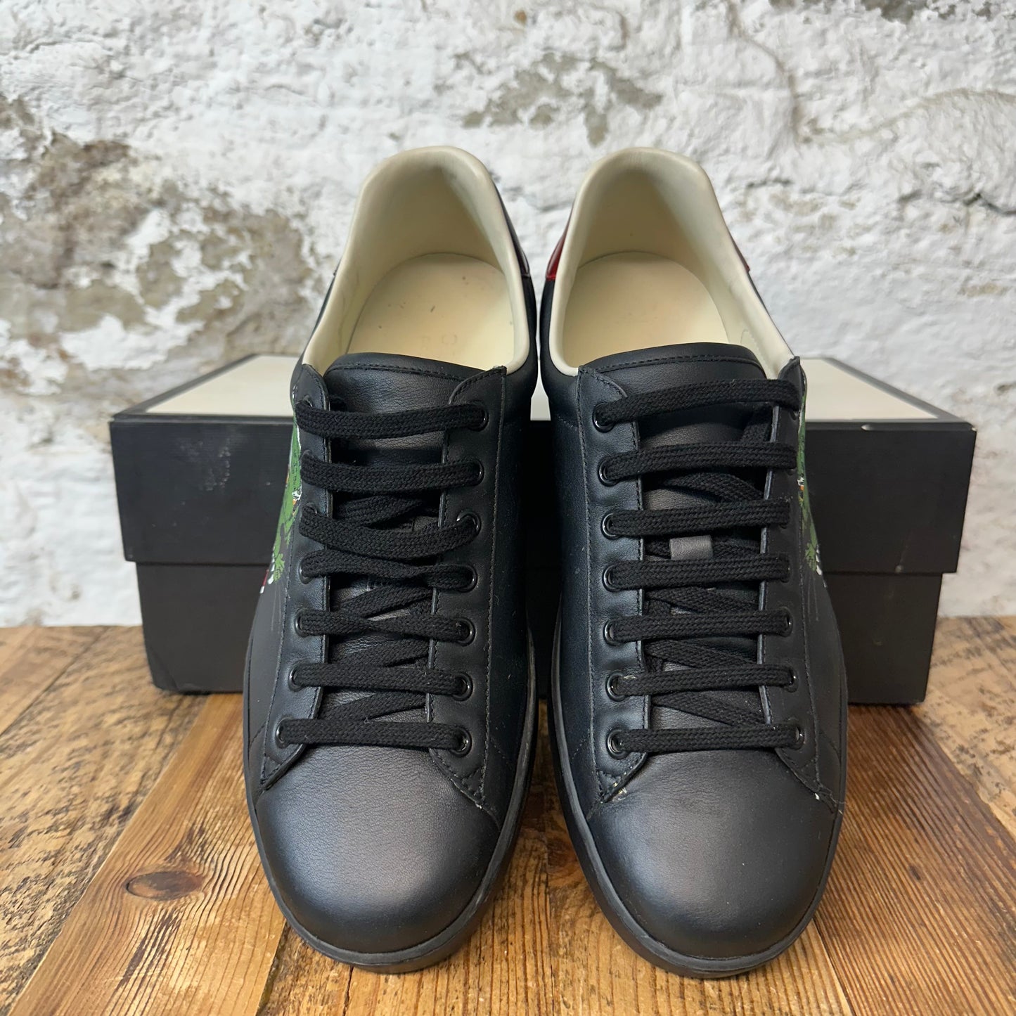 Gucci Green Tiger Black Ace Sneaker Sz 8