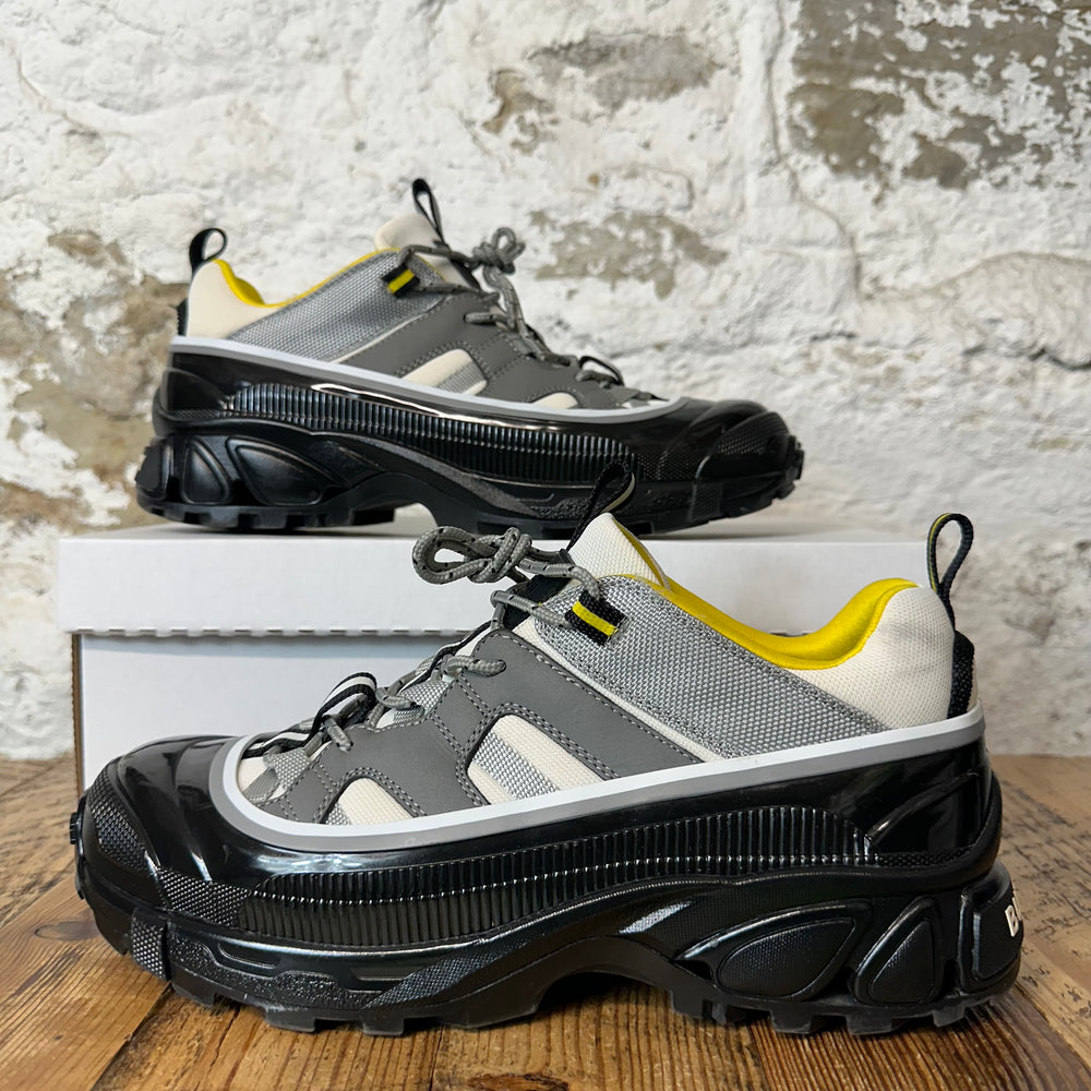 Burberry Arthur Black Grey Yellow Sneaker Sz 9 (42)