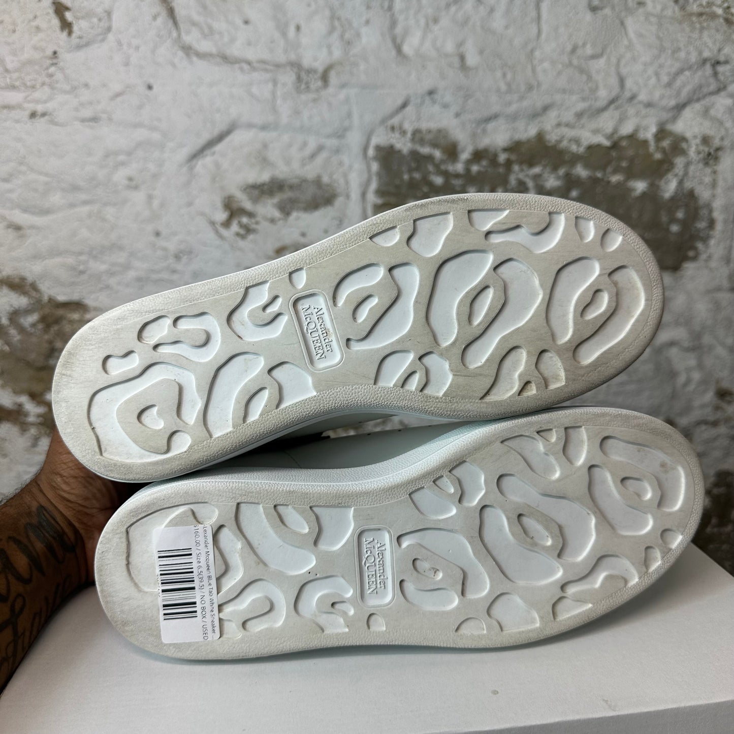 Alexander McQueen Blue Tab White Sneaker Sz 6.5 (39.5)