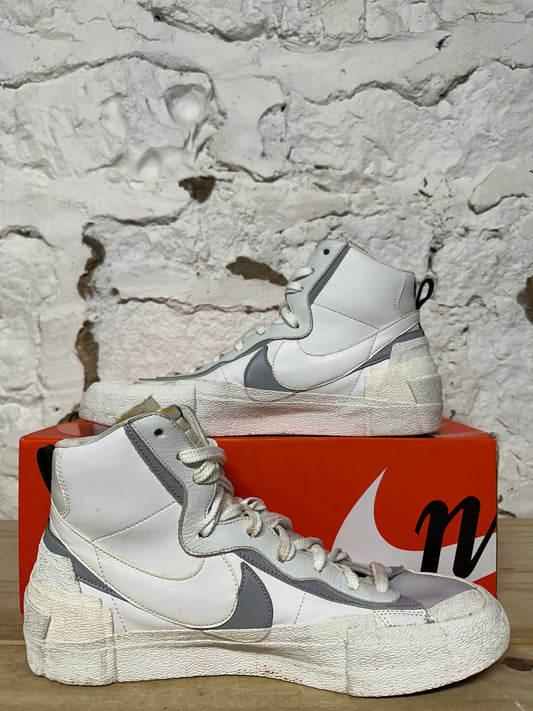 Nike Sacai Blazer White Grey Sz 14