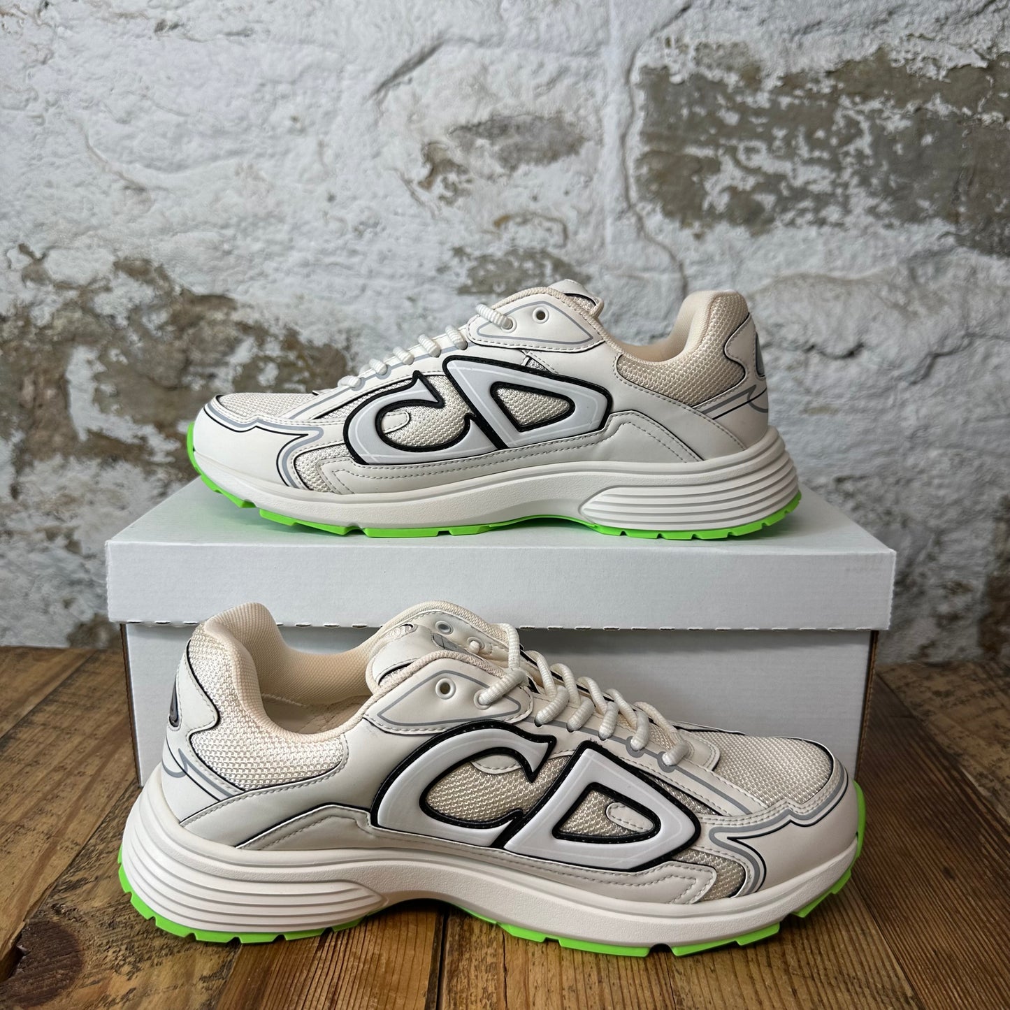 Dior B30 White Lime Green Sneaker Sz 9 (42)