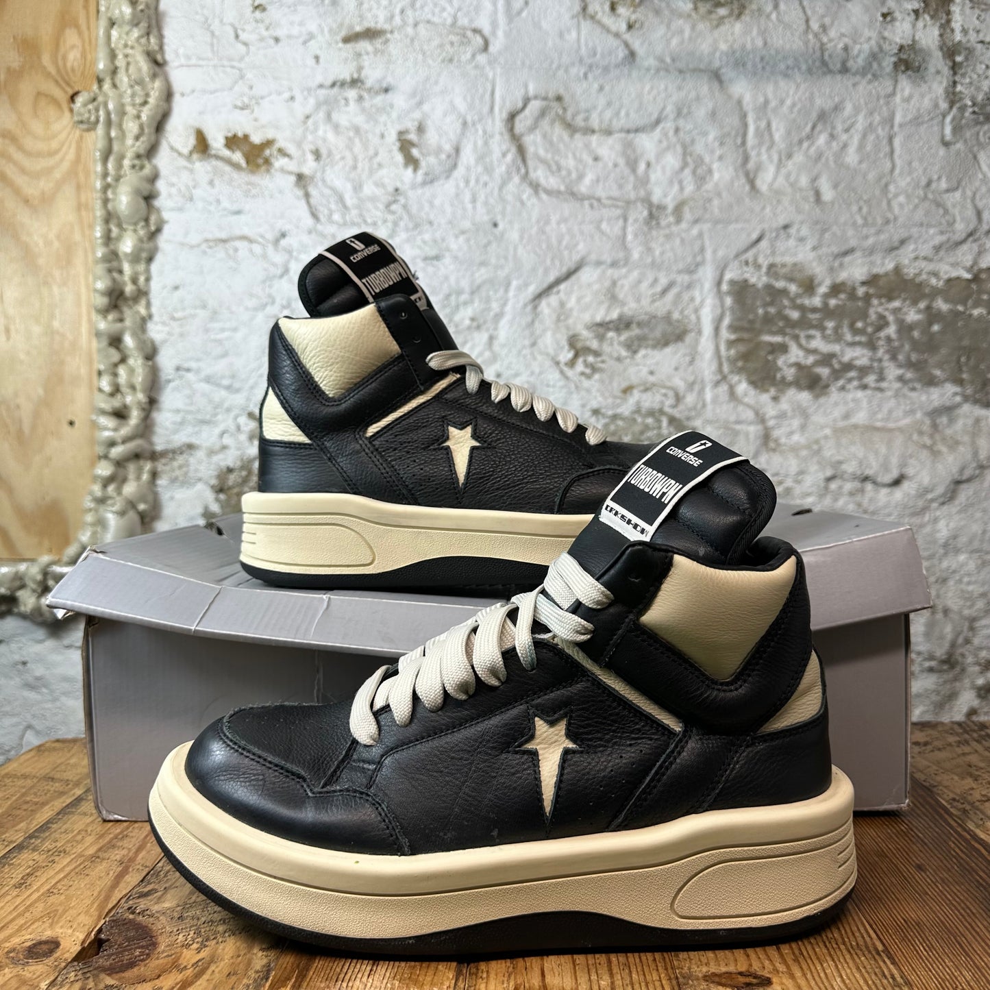 Rick Owens TurboWPN Black Natural Sneaker Sz 10