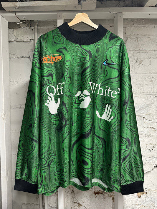 Off-White Nike Allover Print Jersey Kelly Green Sz L DS