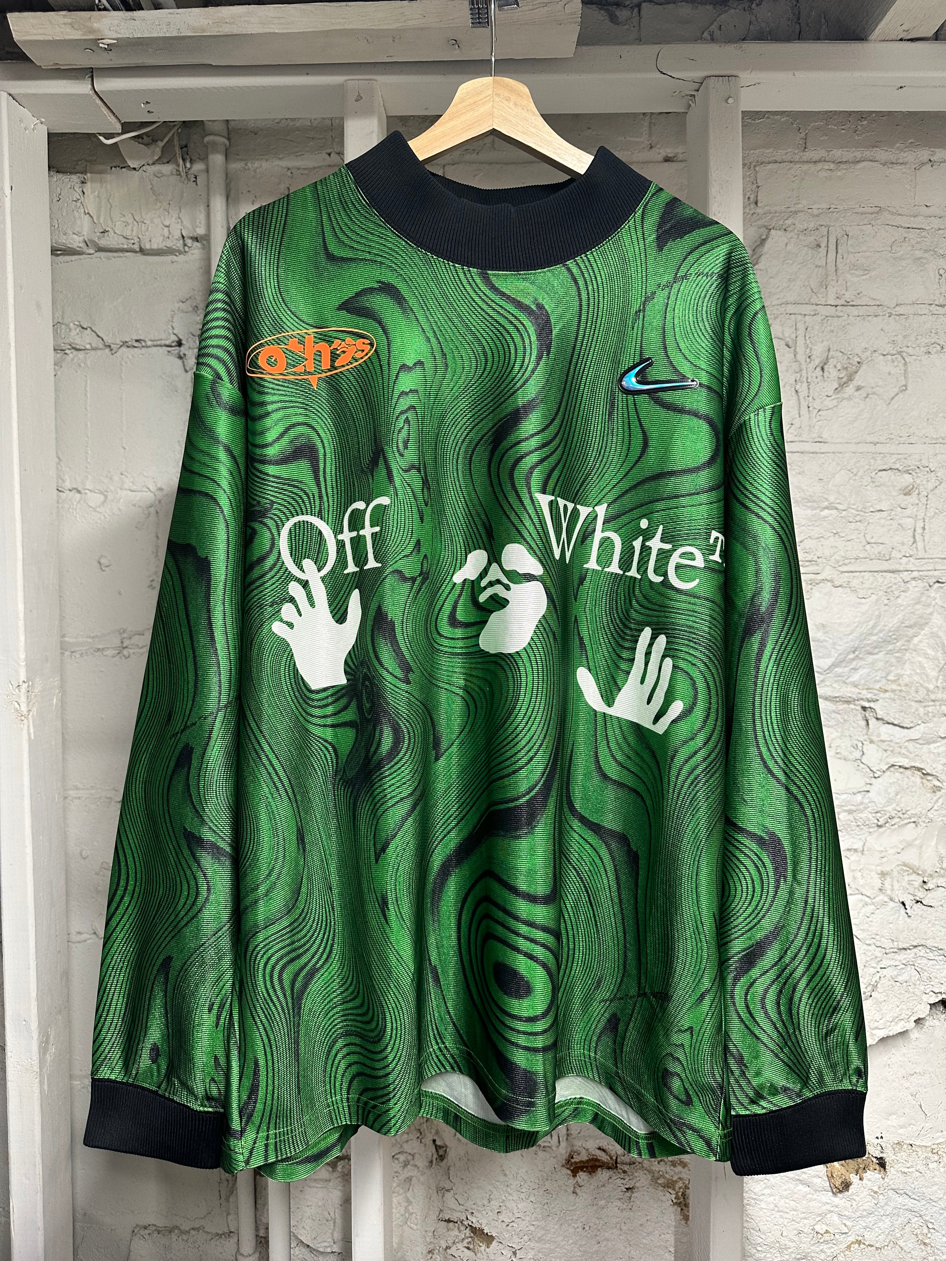 Off-White Nike Allover Print Jersey Kelly Green Sz L DS