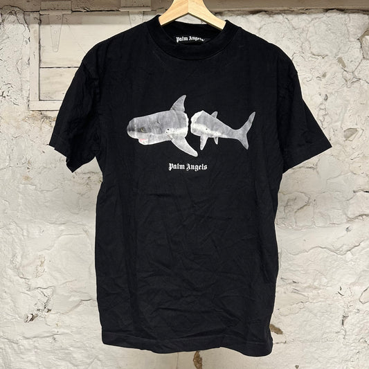 Palm Angels Shark Black T-Shirt Sz S