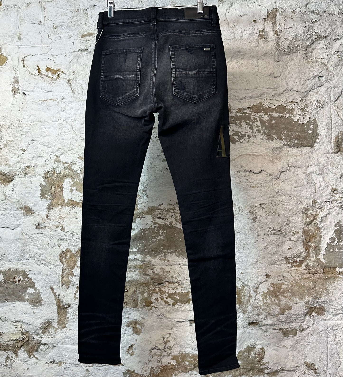 Amiri MX1 Camo Spell Black Denim Jeans