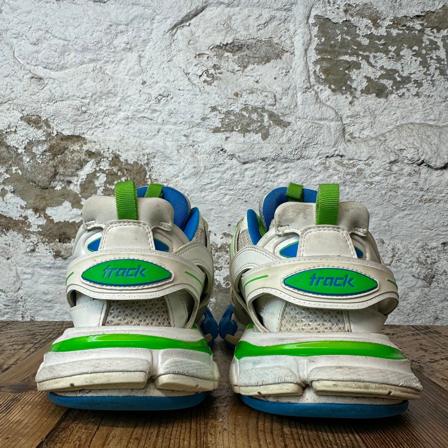 Balenciaga Track Runner White Green Blue Sneaker Sz 9 (42)
