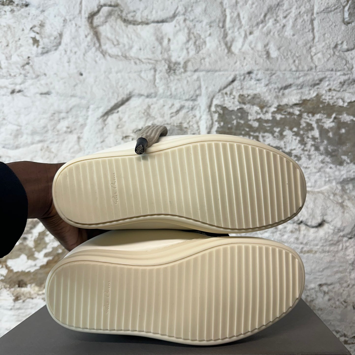 Rick Owens Jumbo Lace Puffer Low White Sneaker Sz 6 (38) DS