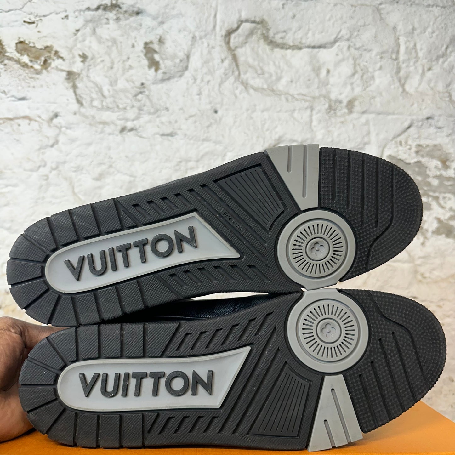 Louis Vuitton Graphite Damier Black Trainer Sneaker Sz 14.5 (13LV)