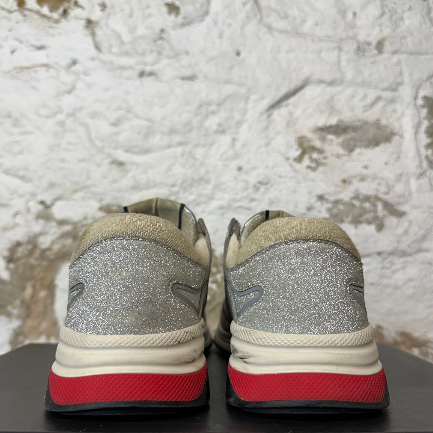 Gucci Ultrapace Silver White Sneaker Sz 5