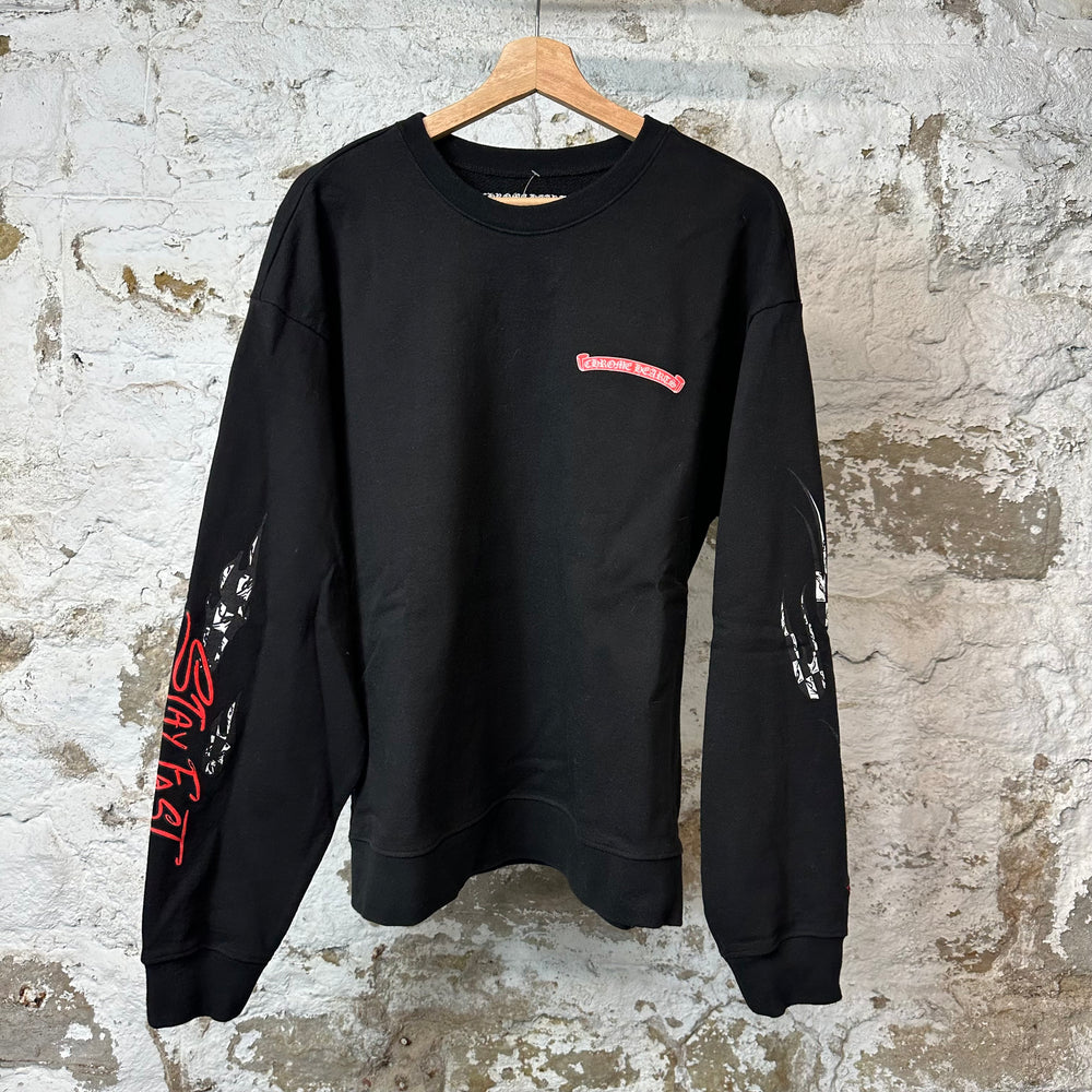 Chrome Hearts Matty Boy Stay Fast Crewneck Black Sz L