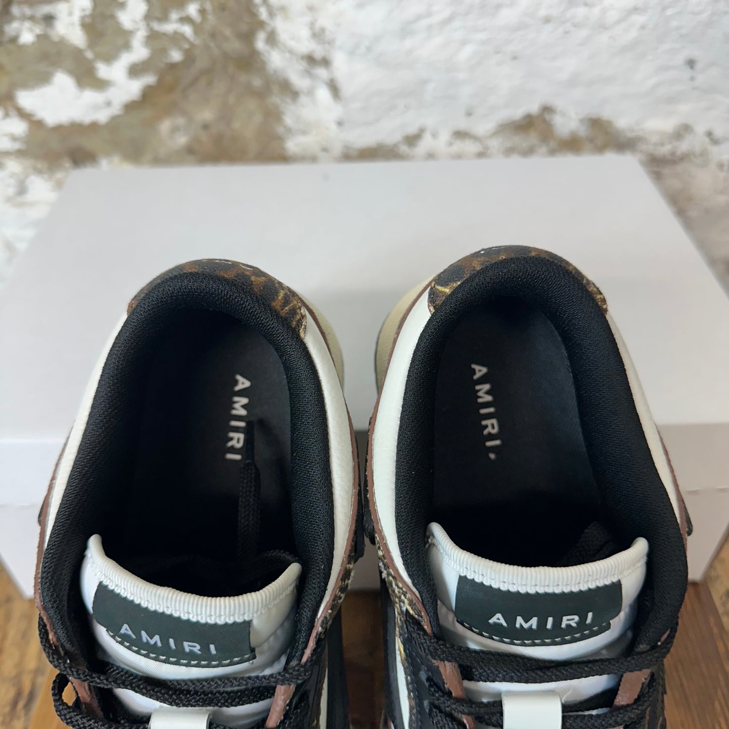 Amiri Black Skeleton Brown White Black Sneaker Sz 5 (37)