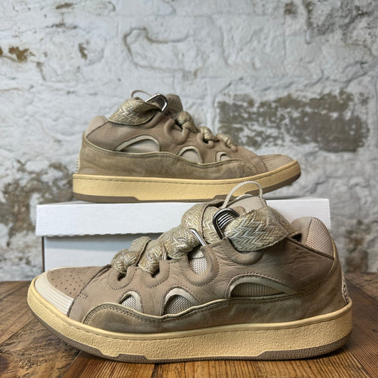 Lanvin Curb Beige Brown Sneaker Sz 13 (46)