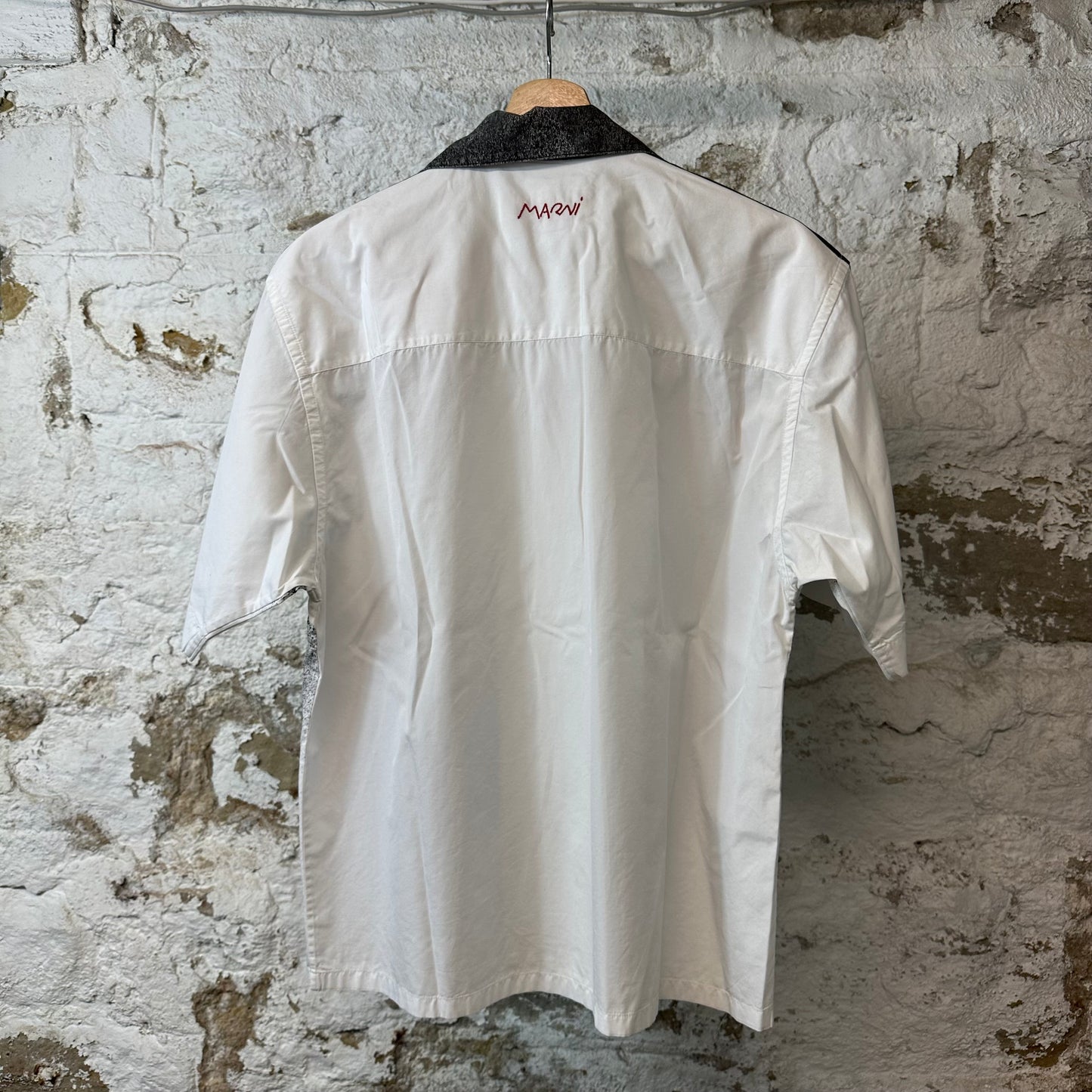 Marni Multicolor Button Up Shirt White Sz S