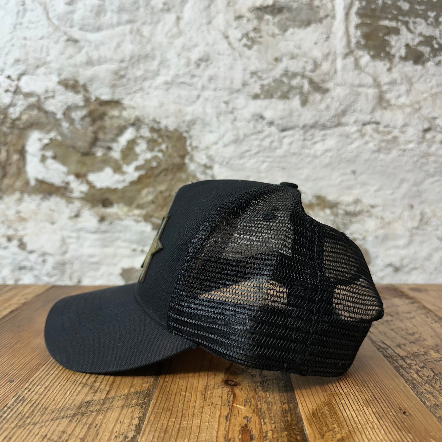 Amiri Green Camo Star Black Trucker Hat