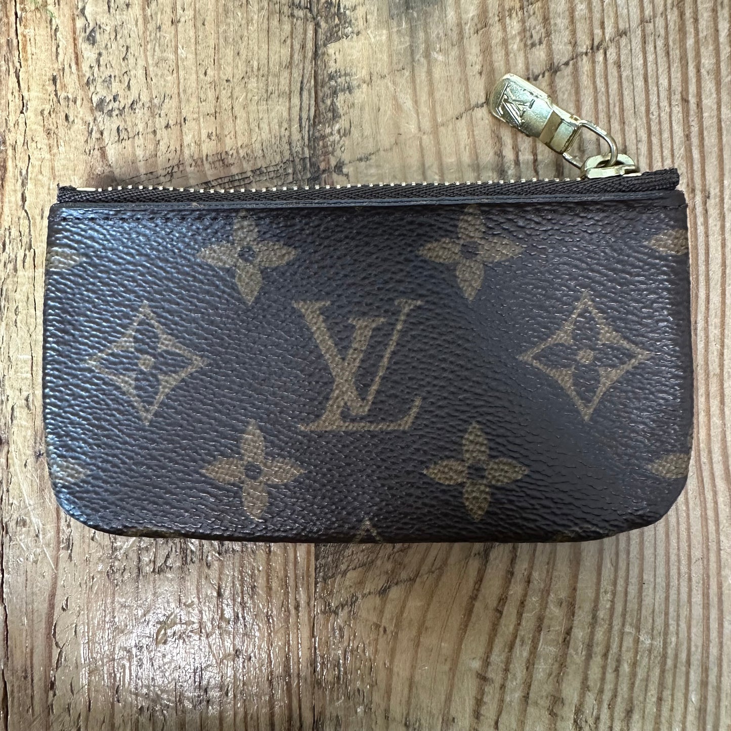 Louis Vuitton Brown Monogram Coin Pouch W/ Box