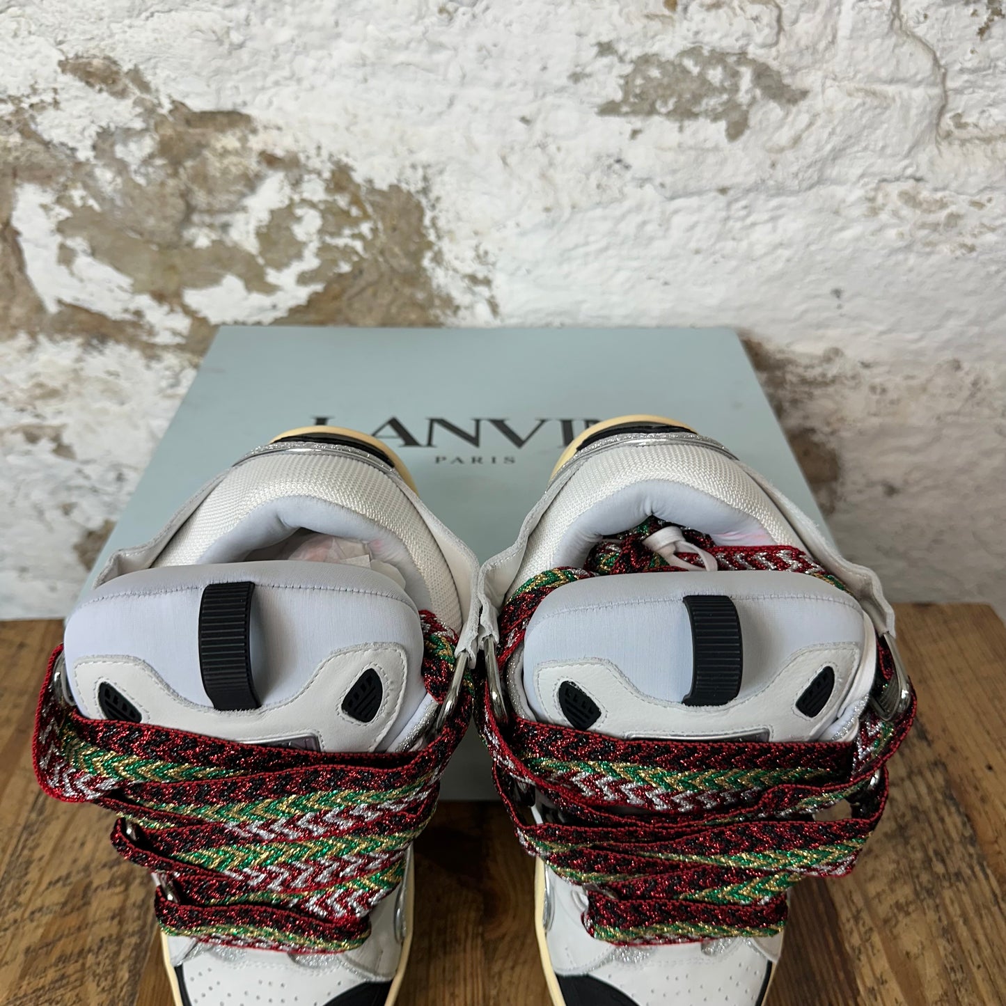 Lanvin Curb Multicolor Lace Grey Glitter Sneaker