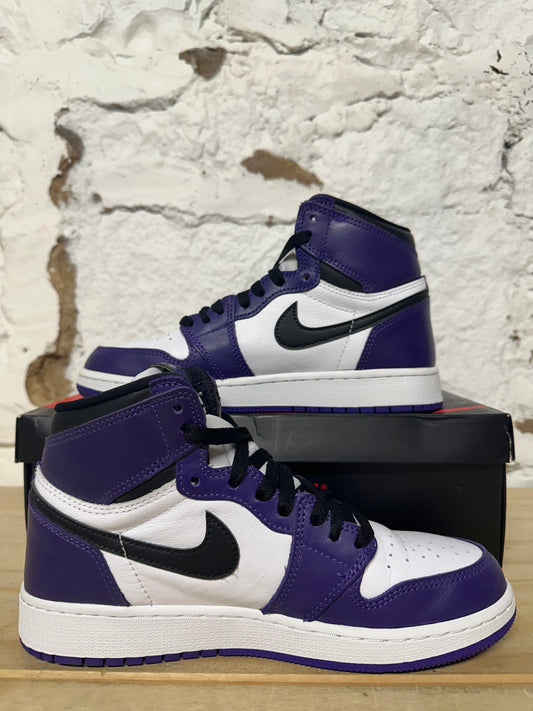 Air Jordan 1 High Court Purple White Sz 5.5Y