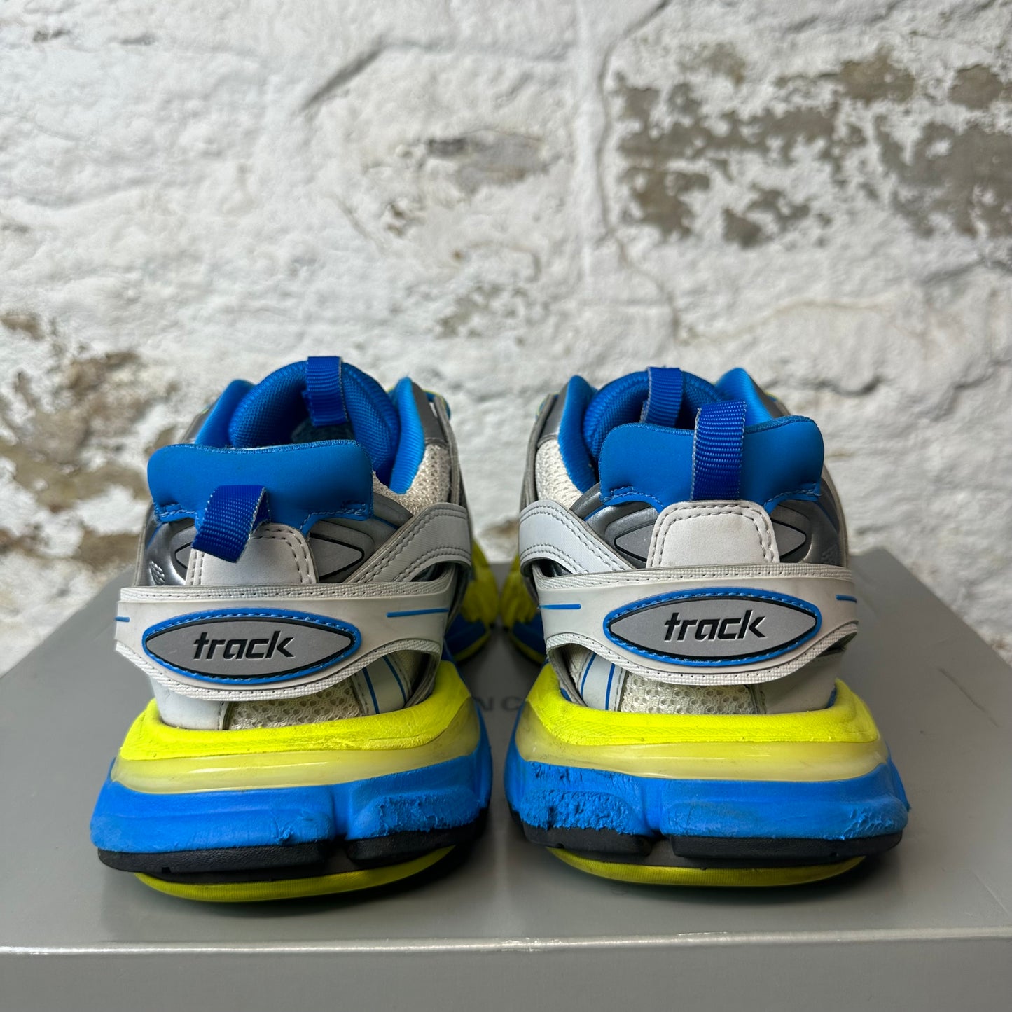 Balenciaga Track Runner Gray Blue Yellow Sz 9 (42)