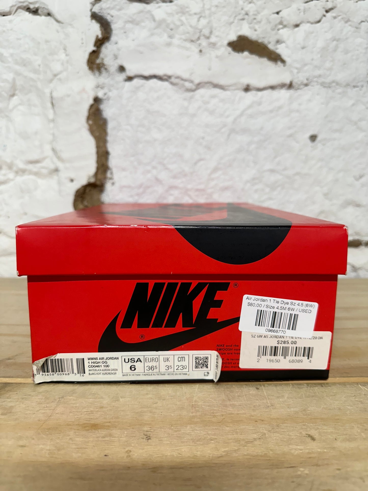 Air Jordan 1 High Tie Dye Sz 4.5 (6W)