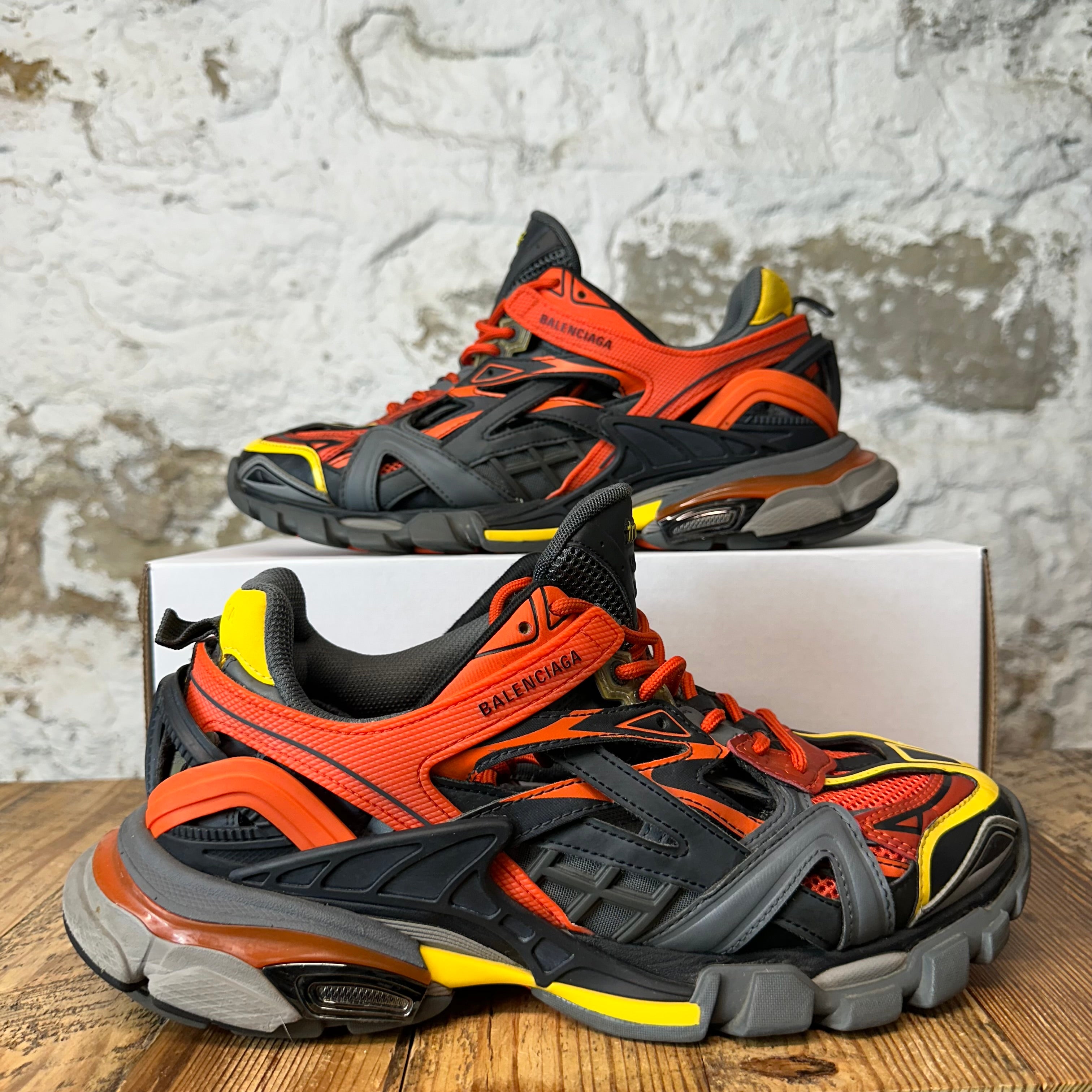 Balenciaga Track 2 Orange Yellow Black Sneaker Sz 9 (42)