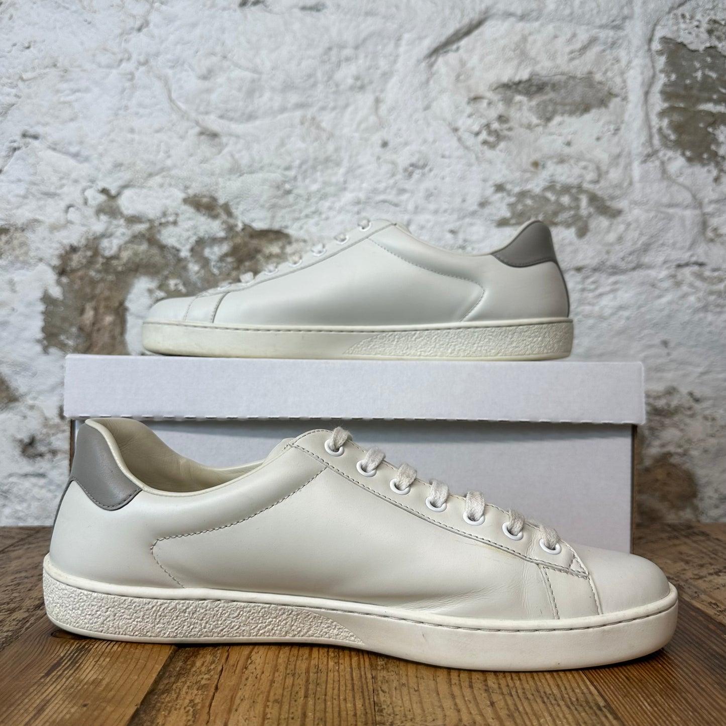 Gucci Interlocking GG White Ace Sneaker Sz 8