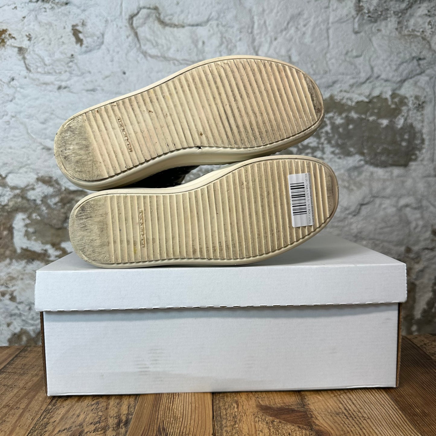Rick Owens High Cargo Pocket Black Milk Sneaker Sz 6.5 (39.5)