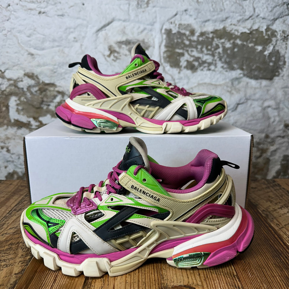 Balenciaga Track 2 Cream Green Pink Sneaker Sz 6.5 (39)