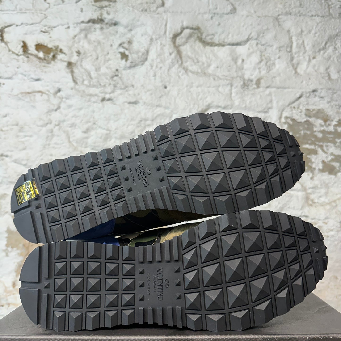 Valentino Green Camo Blue Rock Runner Sneaker Sz 13 (46) DS