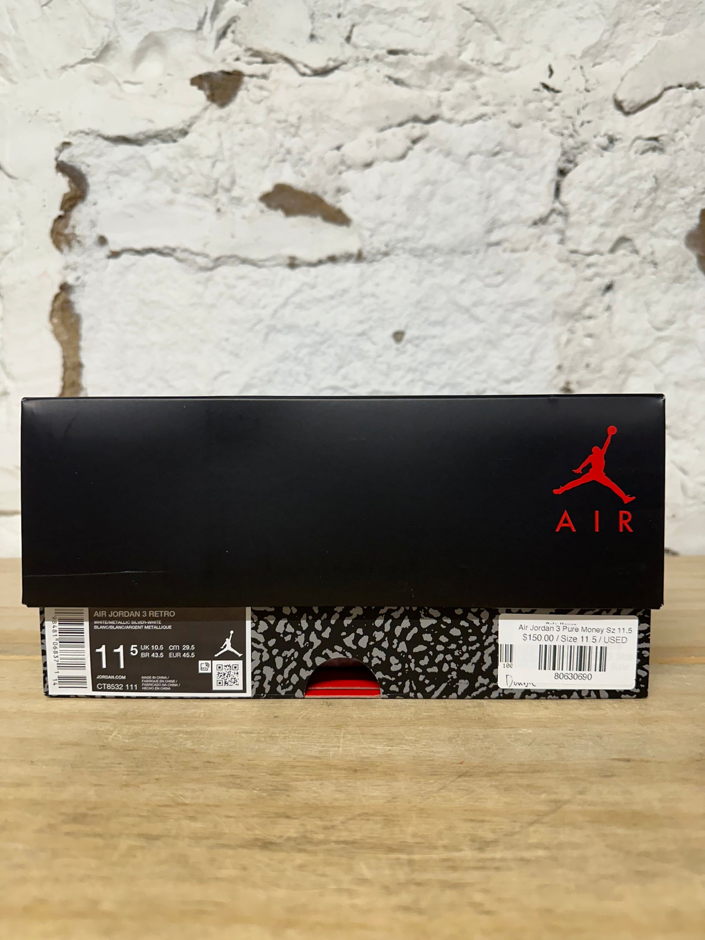 Air Jordan 3 Pure Money Sz 11.5