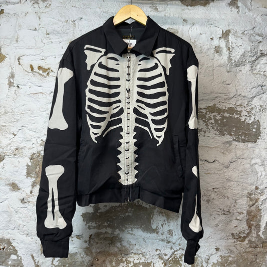 Kapital Skeleton Zip Up Jacket Black Sz XL (4)