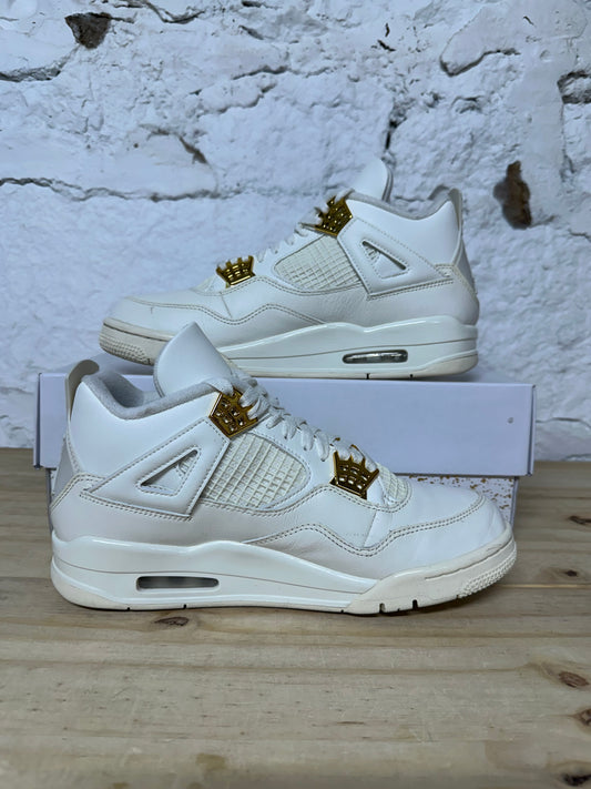 Air Jordan 4 Metallic Gold Sz 8.5 (10W)
