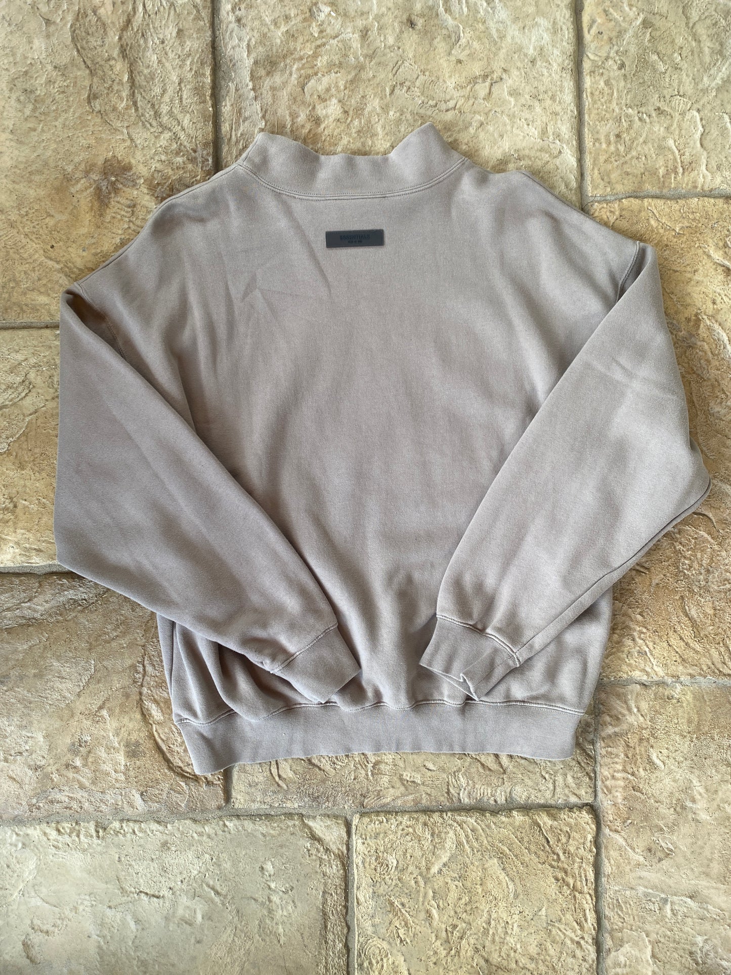 Fear of God Essentials Desert Taupe Mock Neck Sweater Sz M