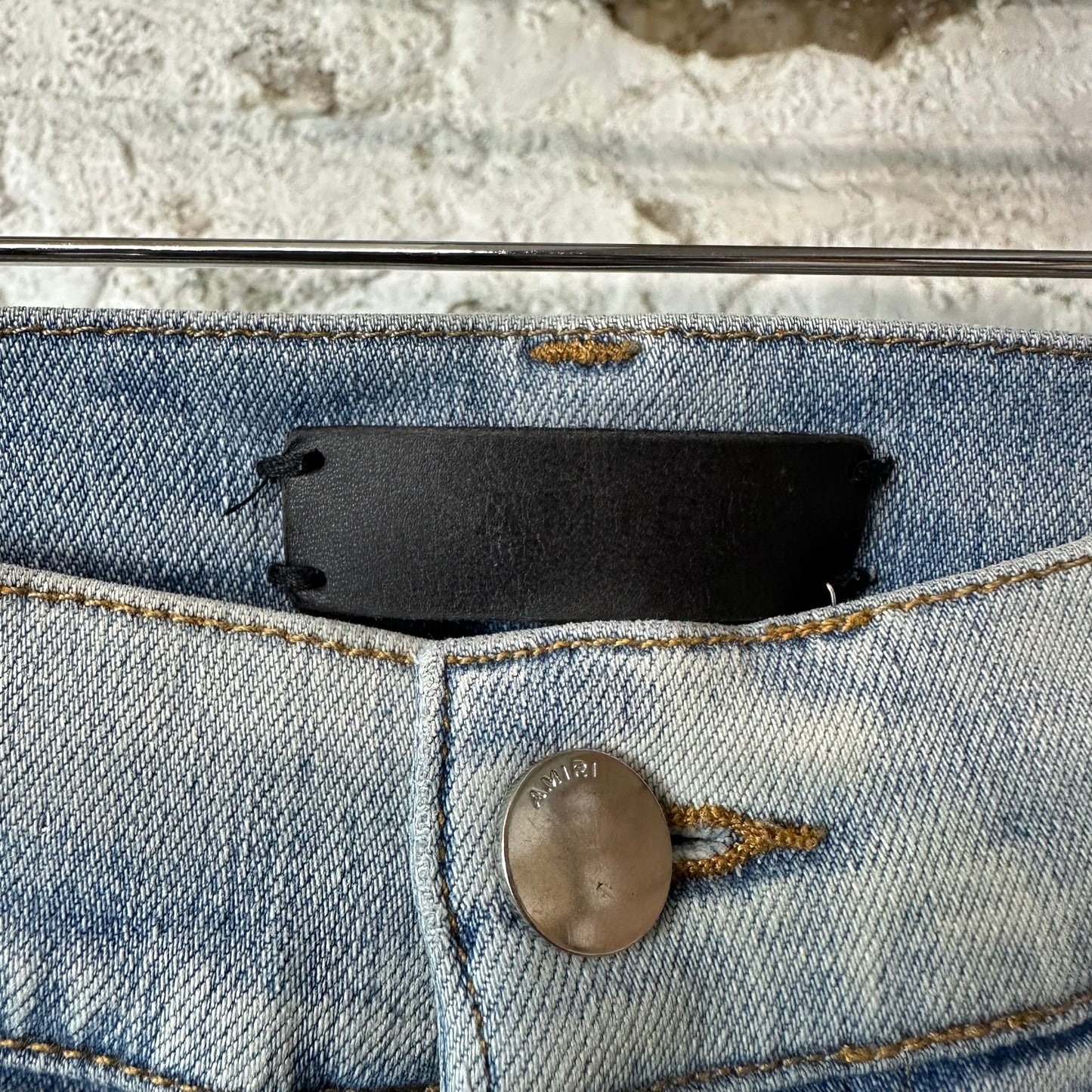 Amiri Multicolor Paisley Blue Denim Jeans Sz 32
